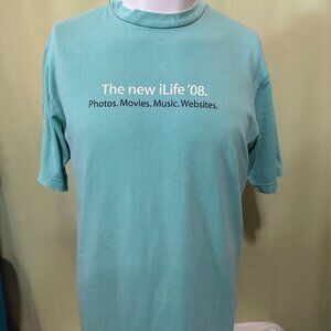 Vintage Apple iLife 2008 Software Photos Movies Music Websites Men's Green Teal